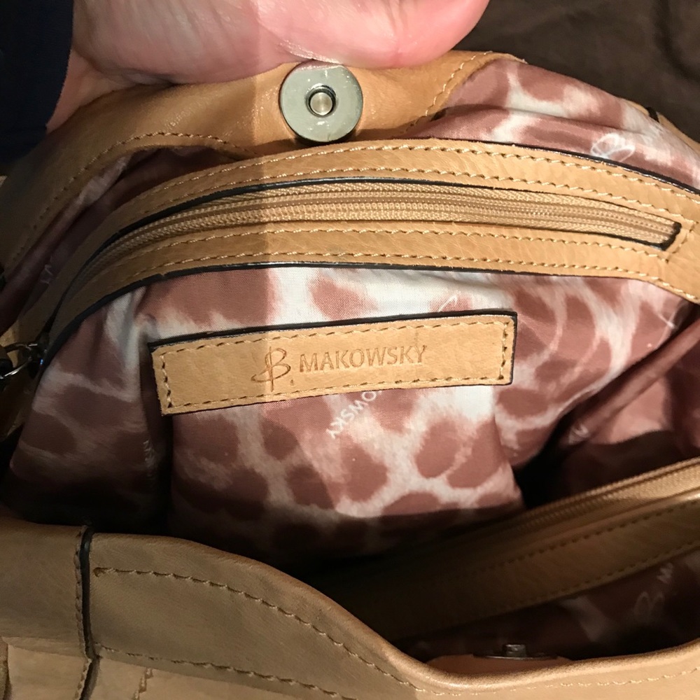 B. Makowsky Leather Hobo Bag - Picture 4 of 5